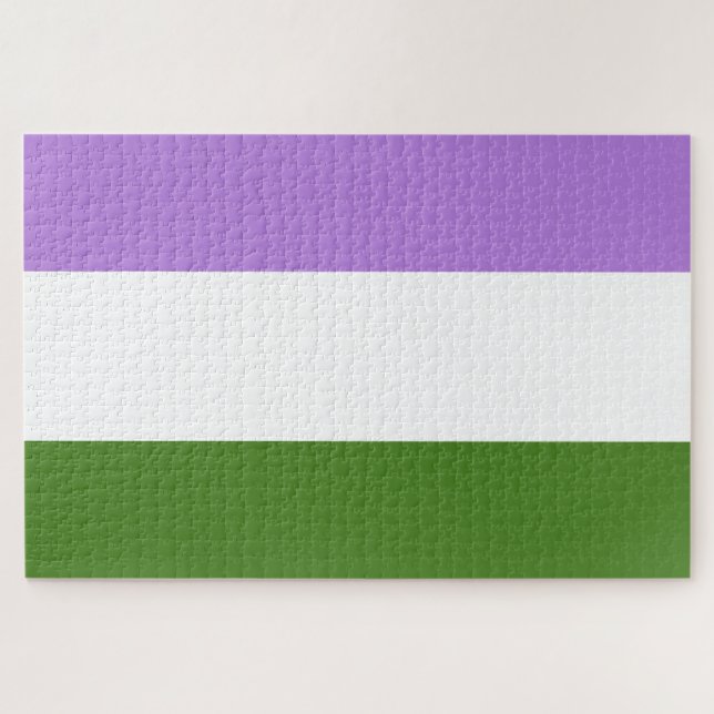 Genderqueer Pride Flag Puzzle (Horizontal)