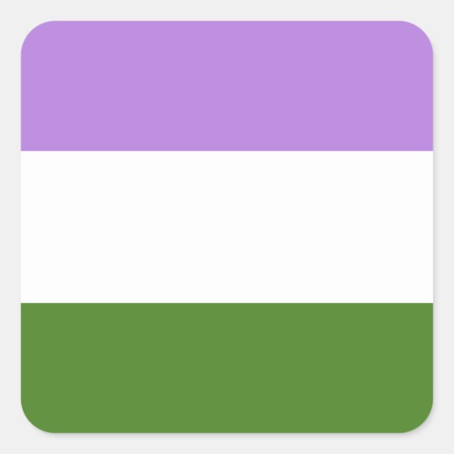 Genderqueer Pride Flag  Quadratischer Aufkleber (Vorderseite)