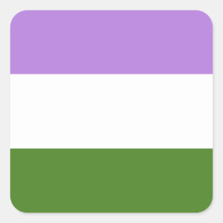 Genderqueer Pride Flag Quadratischer Aufkleber
