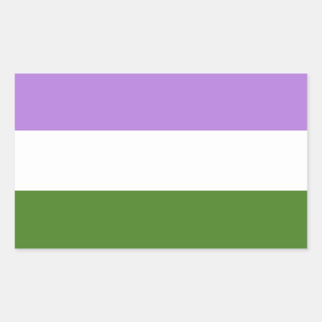 Genderqueer Pride Flag Rechteckiger Aufkleber (Vorderseite)