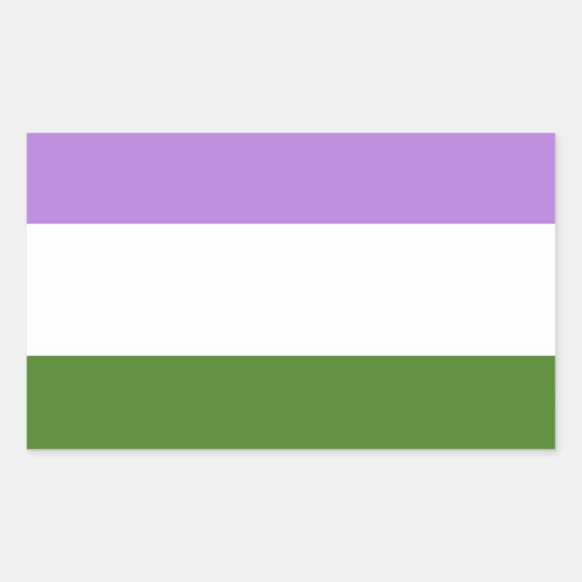 Genderqueer Pride Flag Rechteckiger Aufkleber (Vorderseite)