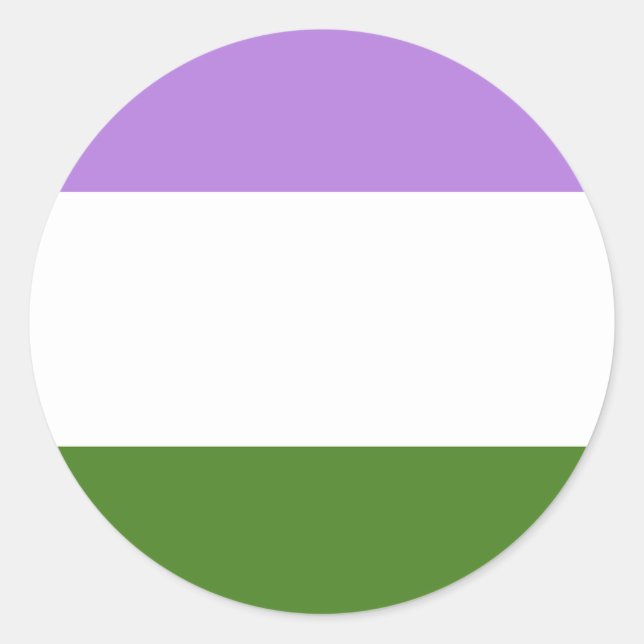 Genderqueer Pride Flag Runder Aufkleber (Vorderseite)