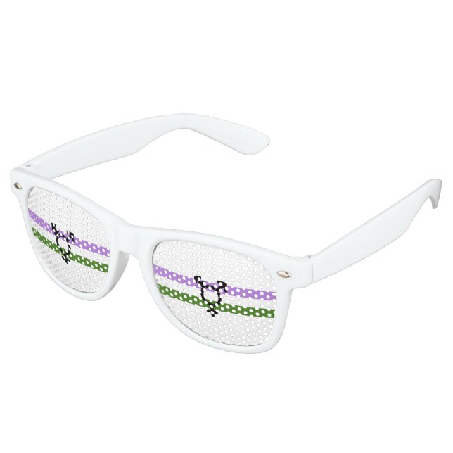 Genderqueer Pride Flag Sonnenbrille (Schrägansicht)