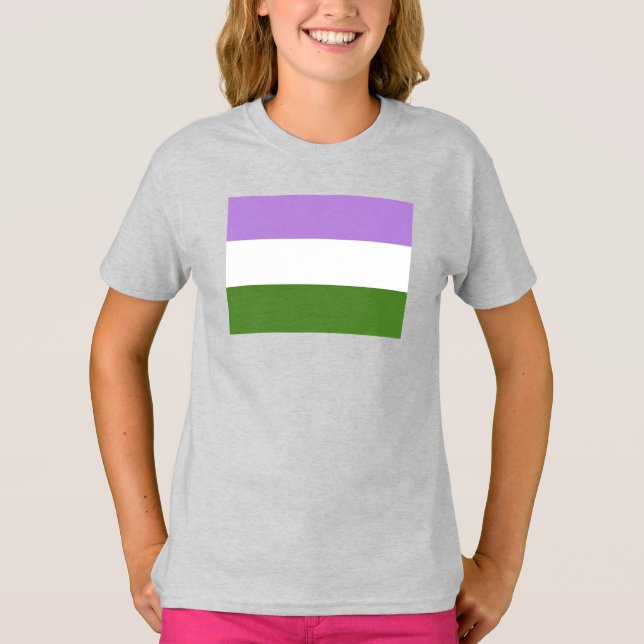 Genderqueer Pride Flag T-Shirt (Vorderseite)