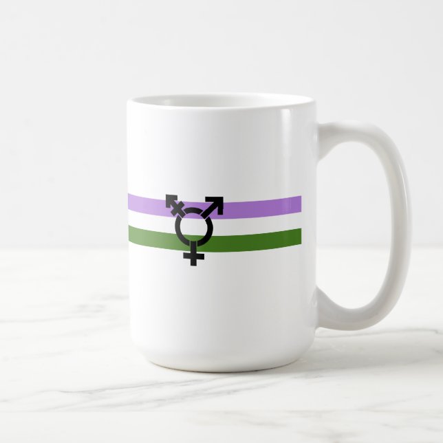 Genderqueer Pride Flag Tasse (Rechts)