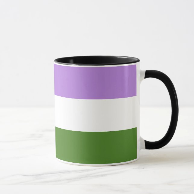Genderqueer Pride Flag Tasse (Rechts)