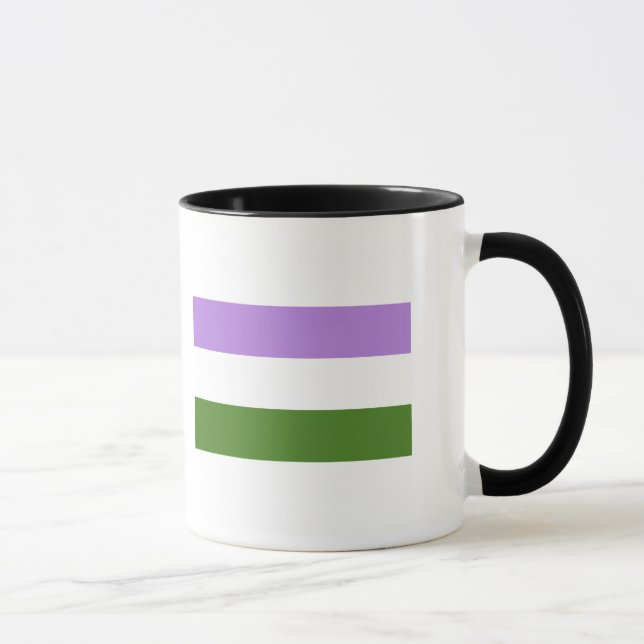 Genderqueer Pride Flag Tasse (Rechts)