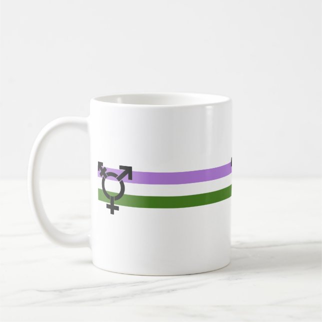 Genderqueer Pride Flag Tasse (Links)
