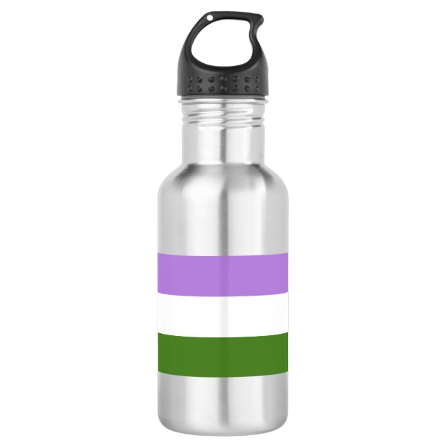 Genderqueer Pride Flag Trinkflasche (Vorderseite)