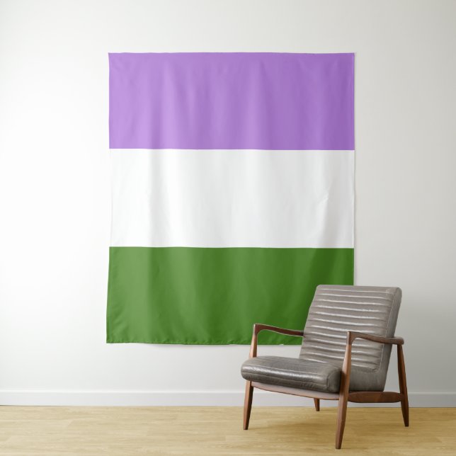 Genderqueer Pride Flag Wandteppich (Beispiel)