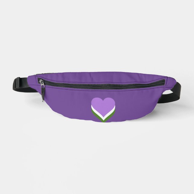 Genderqueer pride hearts  bauchtasche (Vorderseite)