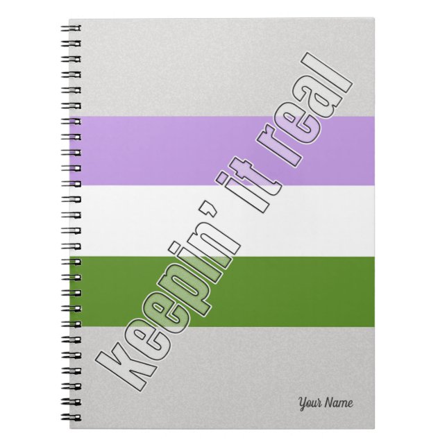 Genderqueer Pride Notebook Notizblock (Vorderseite)