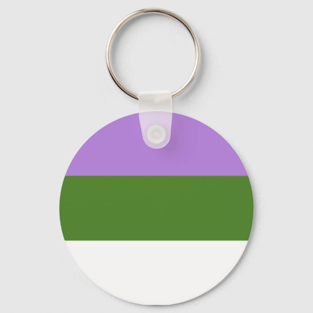Genderqueer Pride Schlüsselanhänger (Vorderseite)