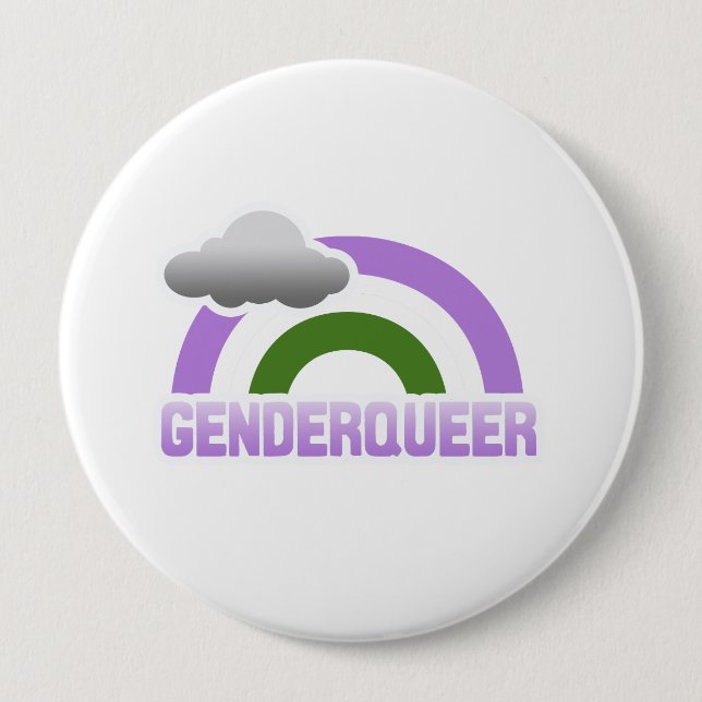 GENDERQUEER RAINBOW BUTTON (Vorderseite)
