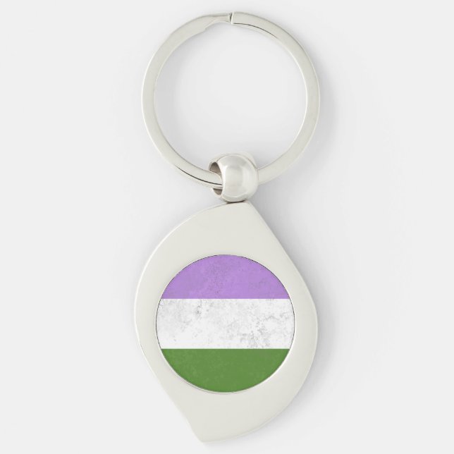 Genderqueer Schlüsselanhänger (Vorderseite)