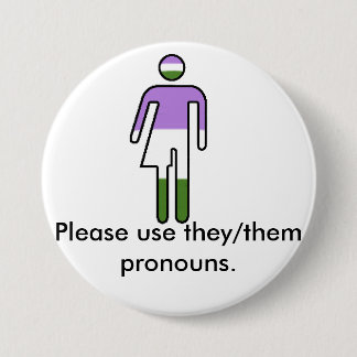 Genderqueer sie/sie Pronomen-Knopf Button