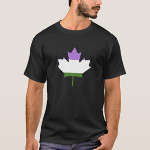 Genderqueer-Stolz-Ahornblatt-T-Shirt T-Shirt