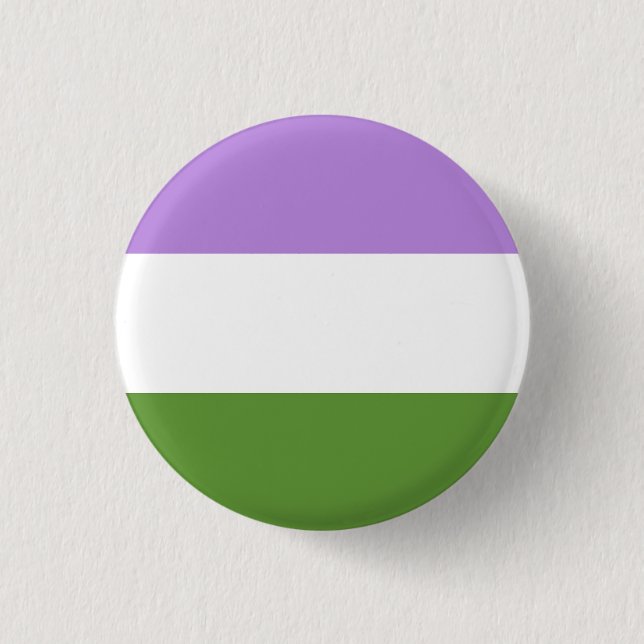 Genderqueer Stolz Flagge! Button (Vorderseite)