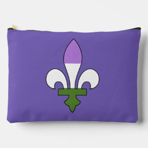 Genderqueer Stolz fleur-de-lis Zubehörtasche