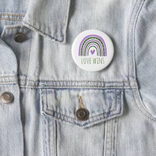 Genderqueer-Stolz Love Wins LGBT-Regenbogen-Button Button
