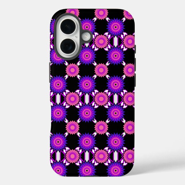 Genderqueer Stolz / Schwarzer Spiegel Blume Muster Case-Mate iPhone Hülle (Rückseite)