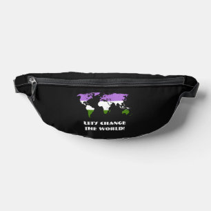 Genderqueer-Stolz-Weltkarte  Bauchtasche