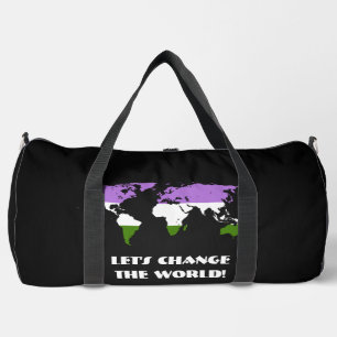 Genderqueer-Stolz-Weltkarte Duffle Bag