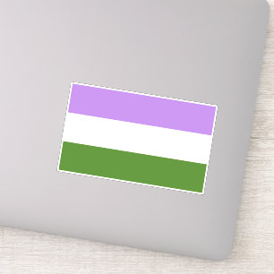 Genderqueer-Stolzflagge Aufkleber