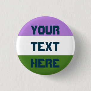 Genderqueer Stolzflagge Button