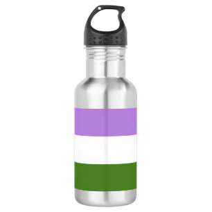Genderqueer-Stolzflagge Edelstahlflasche