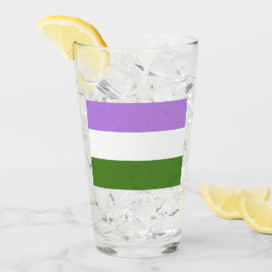 Genderqueer-Stolzflagge Glas