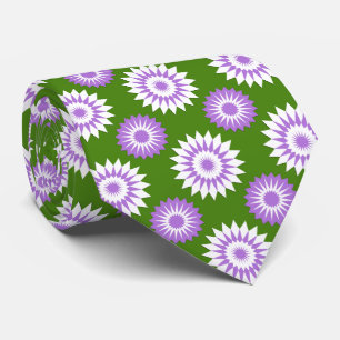 Genderqueer-Stolzflagge / grünes Blumenmuster Krawatte