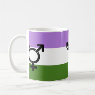 Genderqueer-Stolzflagge Kaffeetasse