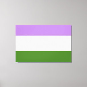 Genderqueer-Stolzflagge Leinwanddruck