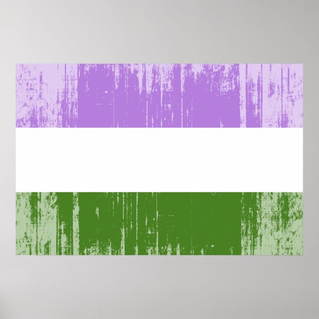Genderqueer-Stolzflagge Poster (Vorne)