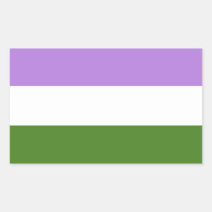Genderqueer-Stolzflagge Rechteckiger Aufkleber