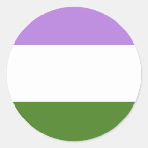Genderqueer-Stolzflagge Runder Aufkleber
