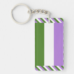 Genderqueer-Stolzflagge Schlüsselanhänger
