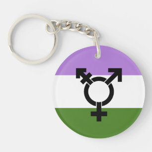 Genderqueer-Stolzflagge Schlüsselanhänger
