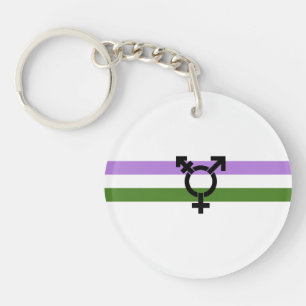 Genderqueer-Stolzflagge Schlüsselanhänger