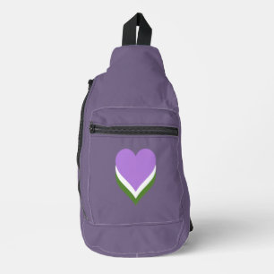 Genderqueer-Stolzherzen Crossbody Bag