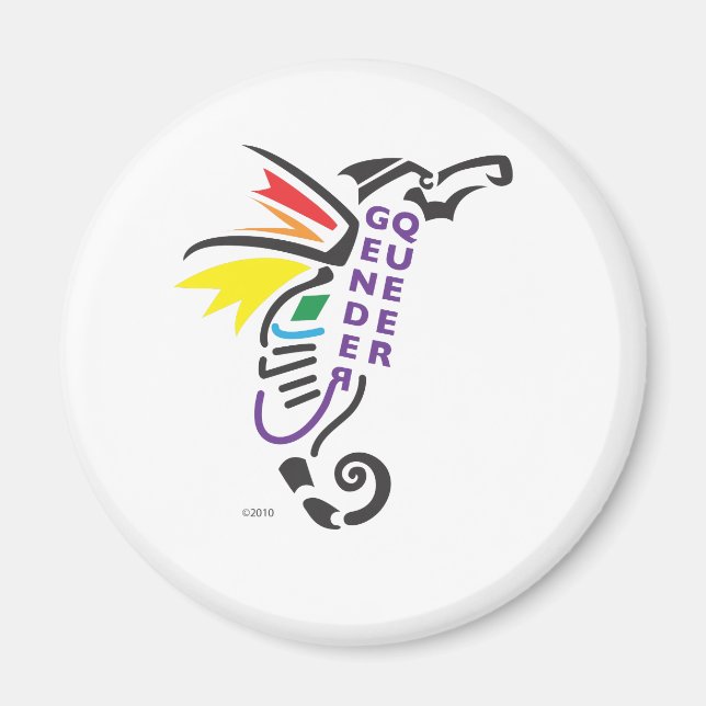 Genderqueer Symbol Magnet (Vorne)