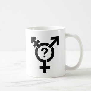 GENDERQUEER SYMBOL-SCHWARZES KAFFEETASSE