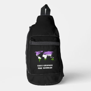 Genderqueer-Weltkarte  Crossbody Bag