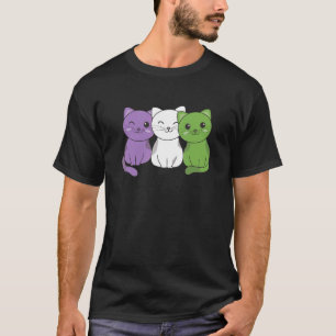 Genderqueere Flagge Pride LGBTQ Katzen Genderqueer T-Shirt