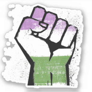 GENDERQUEERE RESISTENZ AUFKLEBER