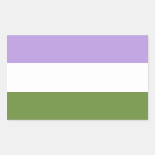 Genderquer-Pride-Rectangle-Aufkleber Rechteckiger Aufkleber (Vorderseite)