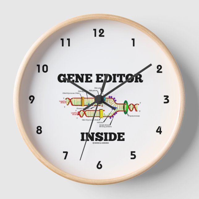Gene Editor Inside DNA Replication Spaß Uhr (Vorderseite)