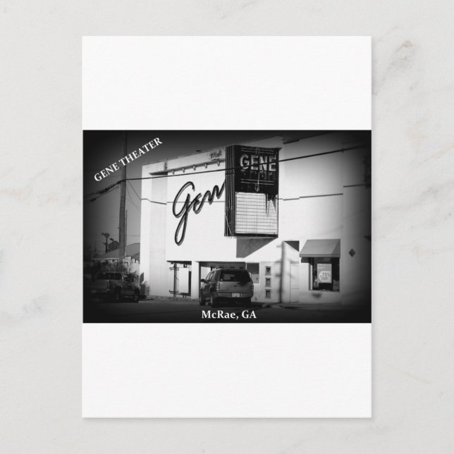 GENE THEATER - McRae, Georgien Postkarte (Vorderseite)