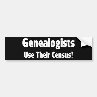 Genealogen verwenden ihre Zählung Autoaufkleber
